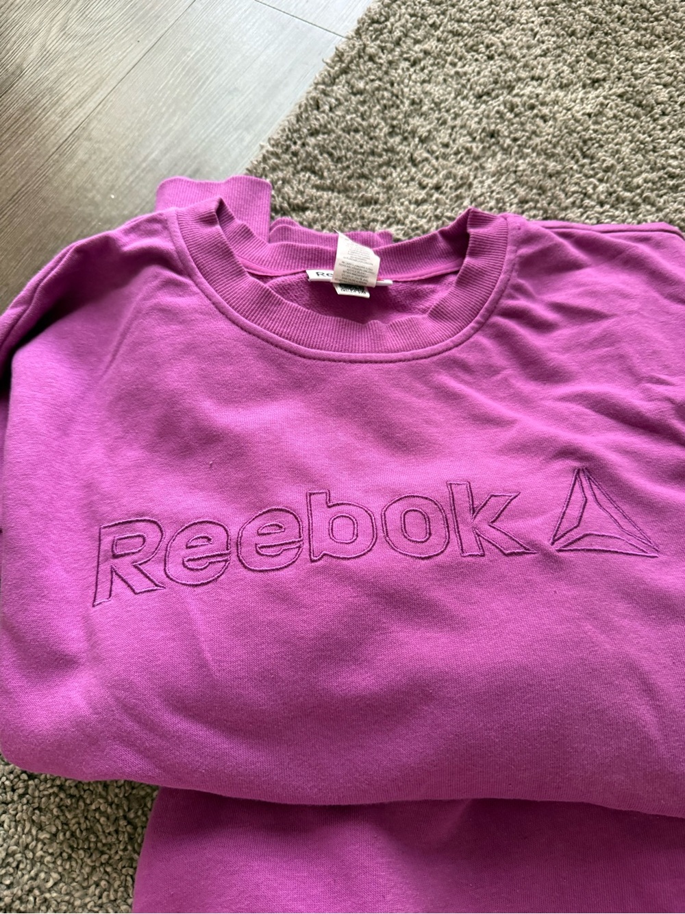 Reebok Purple-Pink Crewneck Sweatshirt